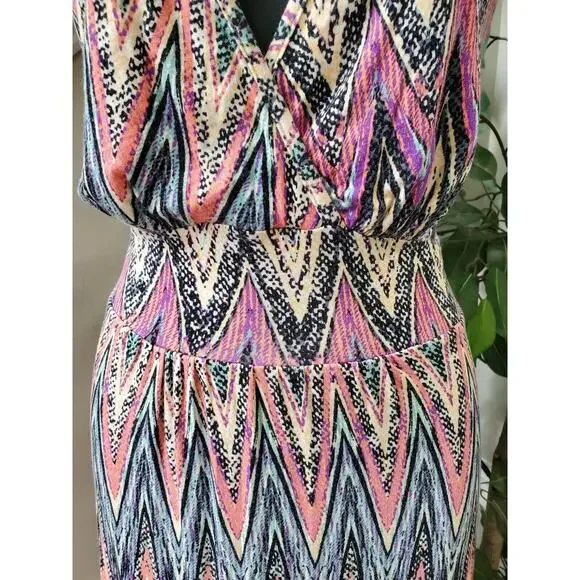 Love Appella Women Polyester V-Neck Sleeveless Casual Long Maxi Dress Size Small - Picture 3 of 13